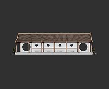 廊架亭廊SketchUp草图大师SU模型下载202308253