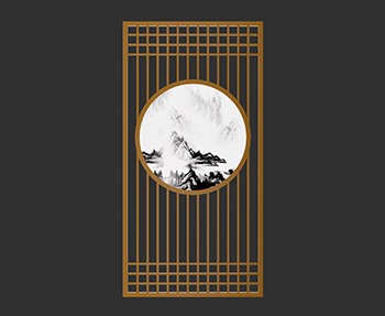 屏风隔断SketchUp草图大师SU模型下载0222
