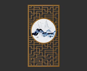 屏风隔断SketchUp草图大师SU模型下载0224