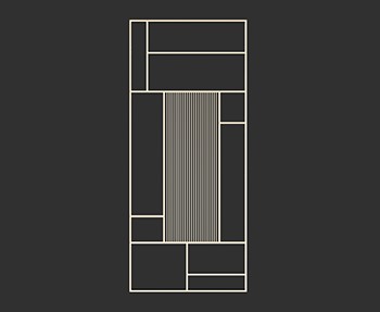 屏风隔断SketchUp草图大师SU模型下载0228