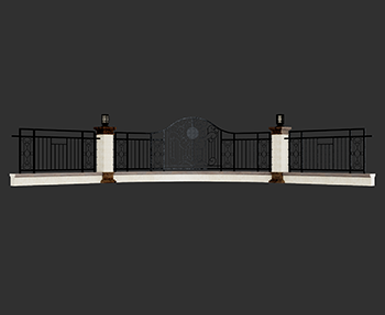铁艺大门SketchUp草图大师SU模型下载202306816