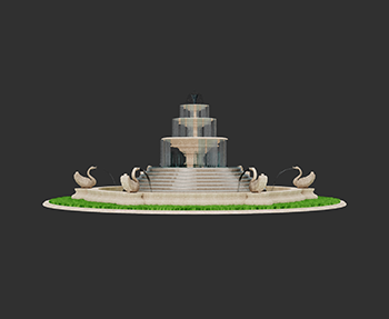 水景喷泉SketchUp草图大师SU模型下载20237603