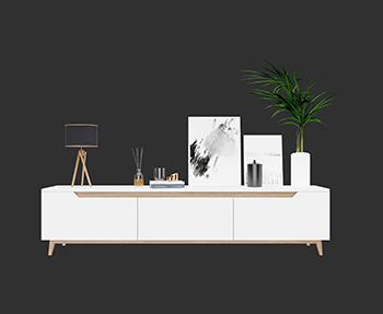 边柜饰品柜玄关柜SketchUp草图大师家具SU模型下载202306518