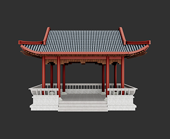 仿古建筑廊架亭廊亭子SketchUp草图大师SU模型下载202307720