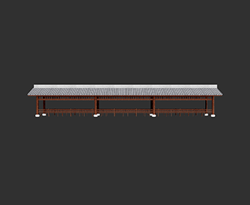 仿古建筑廊架亭廊亭子SketchUp草图大师SU模型下载202307741