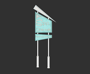 指示牌标识牌导向牌SketchUp草图大师SU模型下载202308393