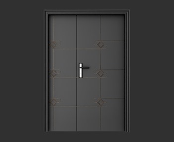 双开门子母门SketchUp草图大师SU模型下载0030