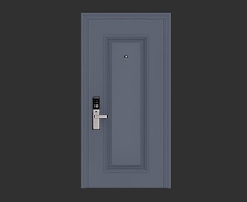 平开门单开门SketchUp草图大师SU模型下载0243