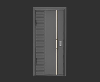 平开门单开门SketchUp草图大师SU模型下载0249