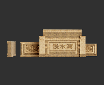欧式景墙SketchUp草图大师SU模型下载202306895