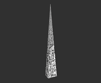导向牌精神堡垒标识牌SketchUp草图大师SU模型下载202307638