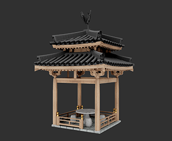 仿古建筑廊架亭廊亭子SketchUp草图大师SU模型下载202307916