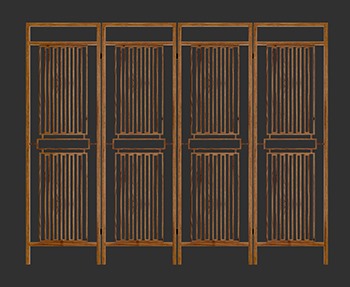 屏风隔断SketchUp草图大师SU模型下载0315
