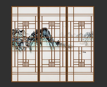 屏风隔断SketchUp草图大师SU模型下载0317
