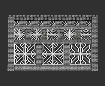 新中式景墙SketchUp草图大师SU模型下载202307247