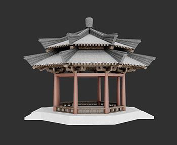 仿古建筑廊架亭廊亭子SketchUp草图大师SU模型下载202307926