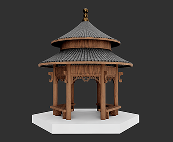 仿古建筑廊架亭廊亭子SketchUp草图大师SU模型下载202307938