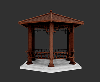 仿古建筑廊架亭廊亭子SketchUp草图大师SU模型下载202307945