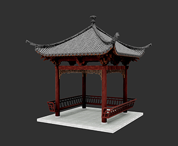 仿古建筑廊架亭廊亭子SketchUp草图大师SU模型下载202307952