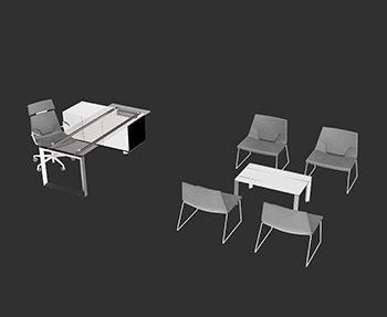 办公家具SketchUp草图大师SU模型下载202303085
