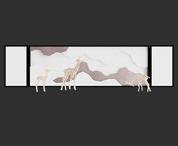 新中式景墙围墙SketchUp草图大师SU模型下载202307282