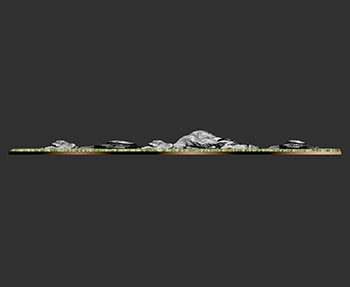 新中式景石SketchUp草图大师SU模型下载202307306