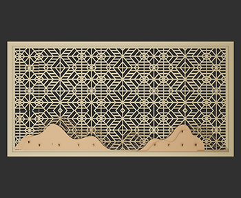 新中式景墙SketchUp草图大师SU模型下载202307314