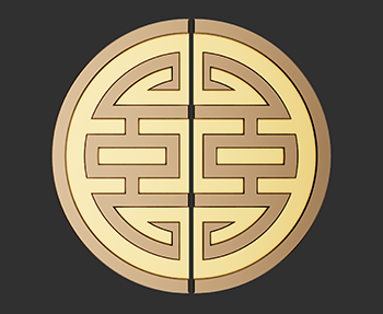 新中式拉手SketchUp草图大师SU模型下载2023001050