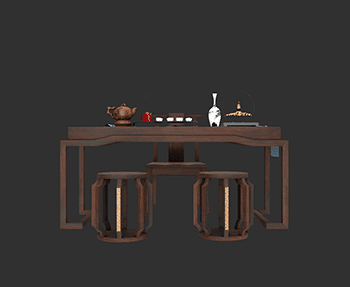 茶桌SketchUp草图大师SU模型下载202408432