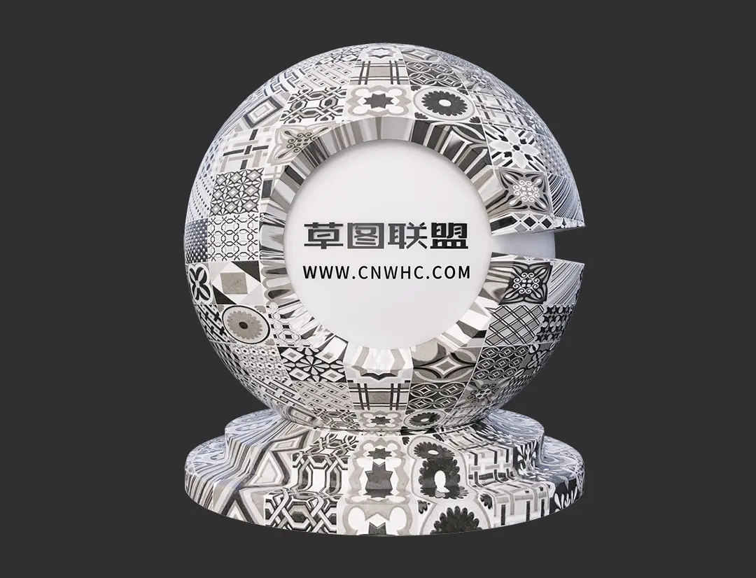 Enscape花纹瓷砖SketchUp墙砖地砖材质贴图下载0002