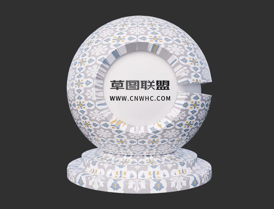 Enscape花纹瓷砖SketchUp墙砖地砖材质贴图下载0016