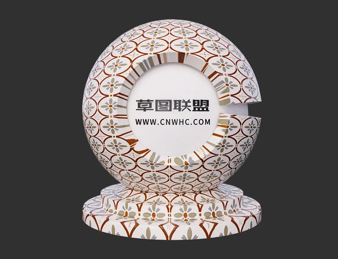 Enscape花纹瓷砖SketchUp墙砖地砖材质贴图下载0018