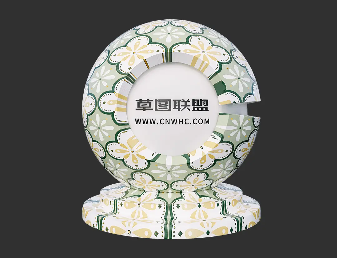 Enscape花纹瓷砖SketchUp墙砖地砖材质贴图下载0021