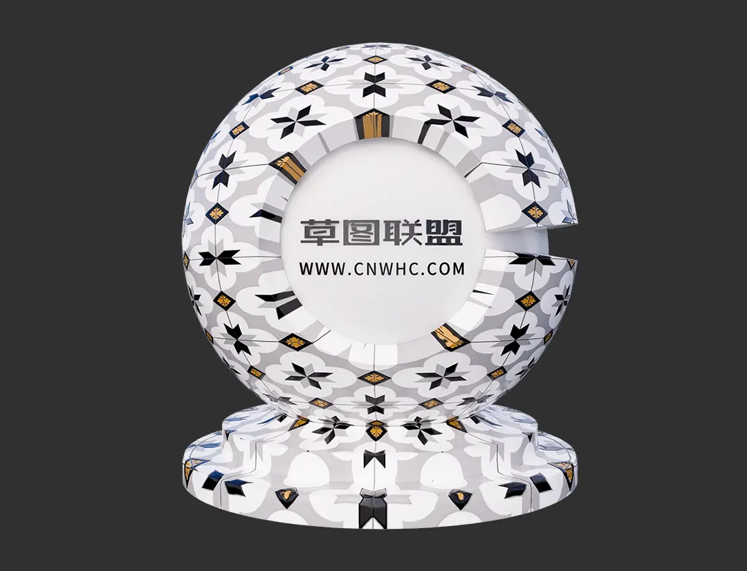 Enscape花纹瓷砖SketchUp墙砖地砖材质贴图下载0022