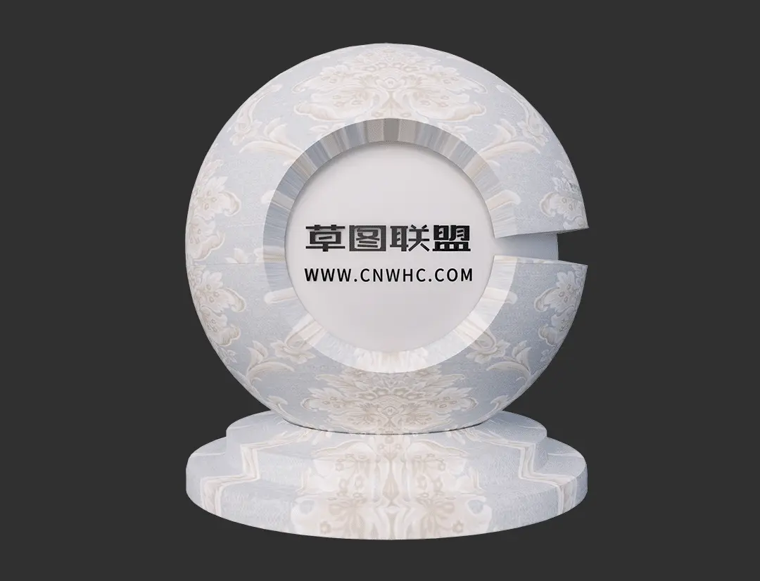 Enscape带图案的壁纸SketchUp墙纸材质贴图下载007