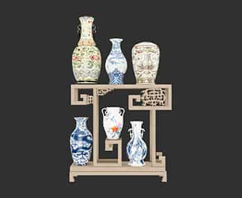 新中式饰品摆设装饰品SketchUp草图大师SU模型下载20248840