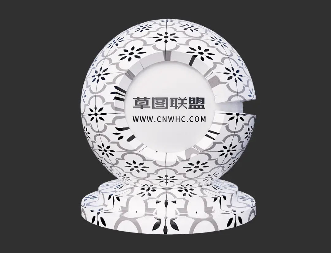 Enscape花纹瓷砖SketchUp墙砖地砖材质贴图下载0077