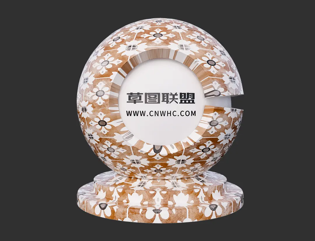 Enscape花纹瓷砖SketchUp墙砖地砖材质贴图下载0082