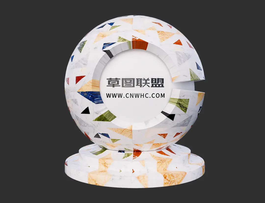 Enscape花纹瓷砖SketchUp墙砖地砖材质贴图下载0306