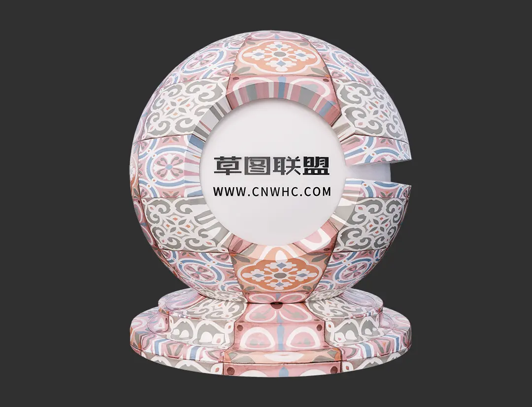 Enscape花纹瓷砖SketchUp墙砖地砖材质贴图下载0316