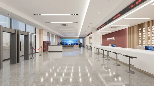 Enscape银行大厅场景SketchUp草图大师模型下载1335