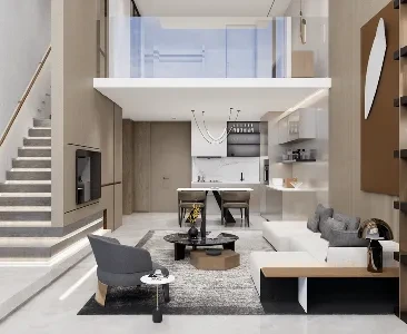 Enscape LOFT家装场景SketchUp草图大师模型下载1977
