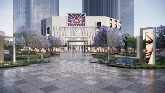 Enscape商业街场景SketchUp草图大师模型下载1345