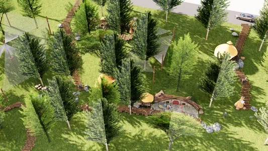 Enscape游乐场场景SketchUp草图大师模型下载1043