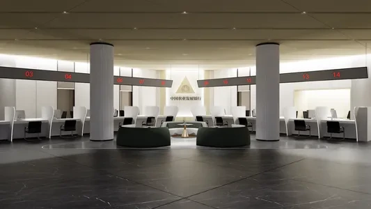 Enscape银行大厅场景SketchUp草图大师模型下载1065