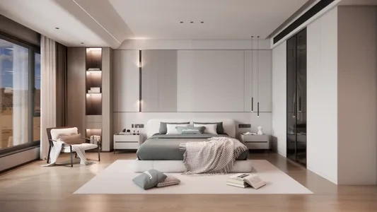 Enscape卧室场景SketchUp草图大师模型下载1366