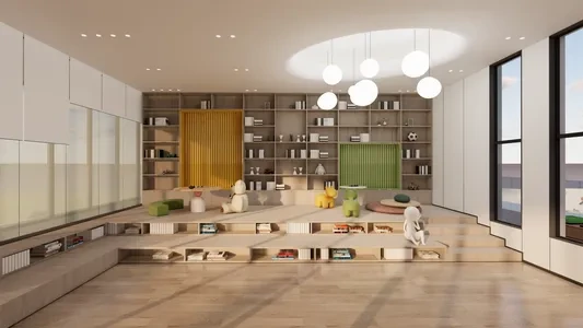 Enscape书吧图书馆场景SketchUp草图大师模型下载1395