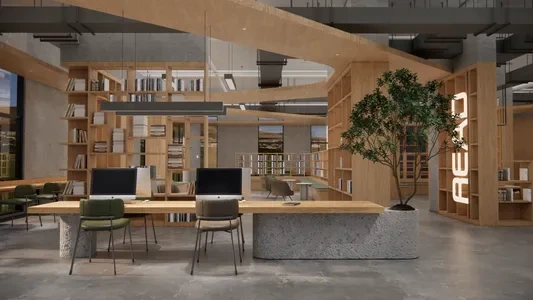 Enscape书吧图书馆场景SketchUp草图大师模型下载1398