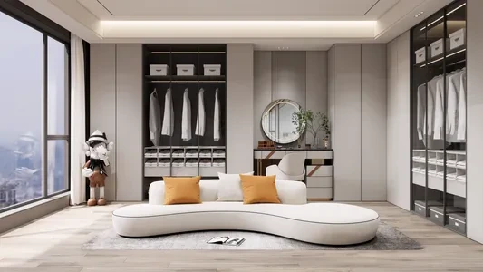 Enscape衣帽间场景SketchUp草图大师模型下载1409