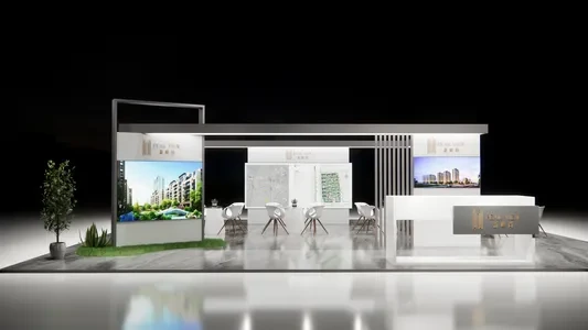 Enscape展台场景SketchUp草图大师模型下载1076